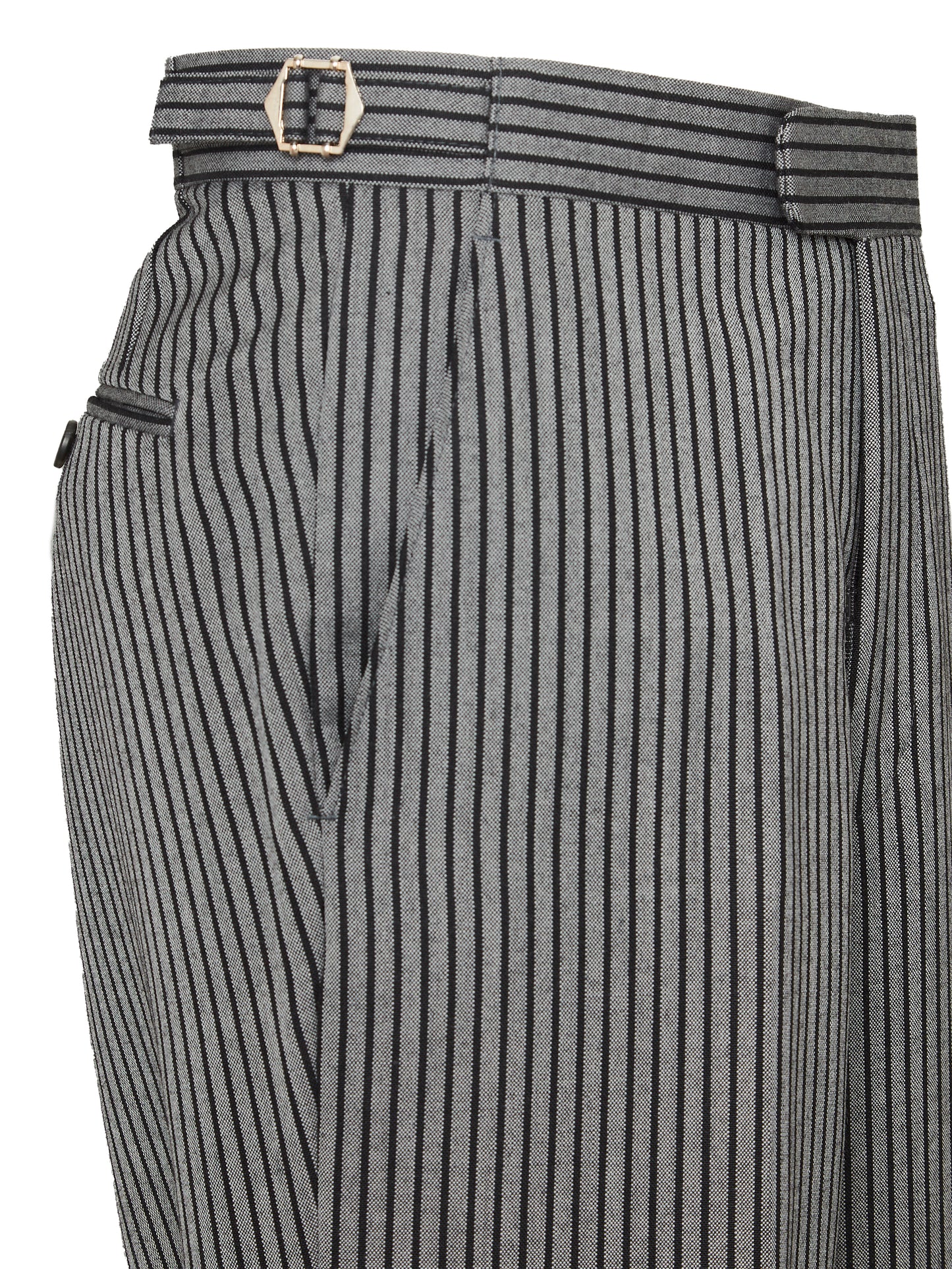 Flat Front Morning Pants - Light Striped