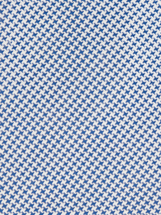 Pure Silk Tie Houndstooth - Sky Blue