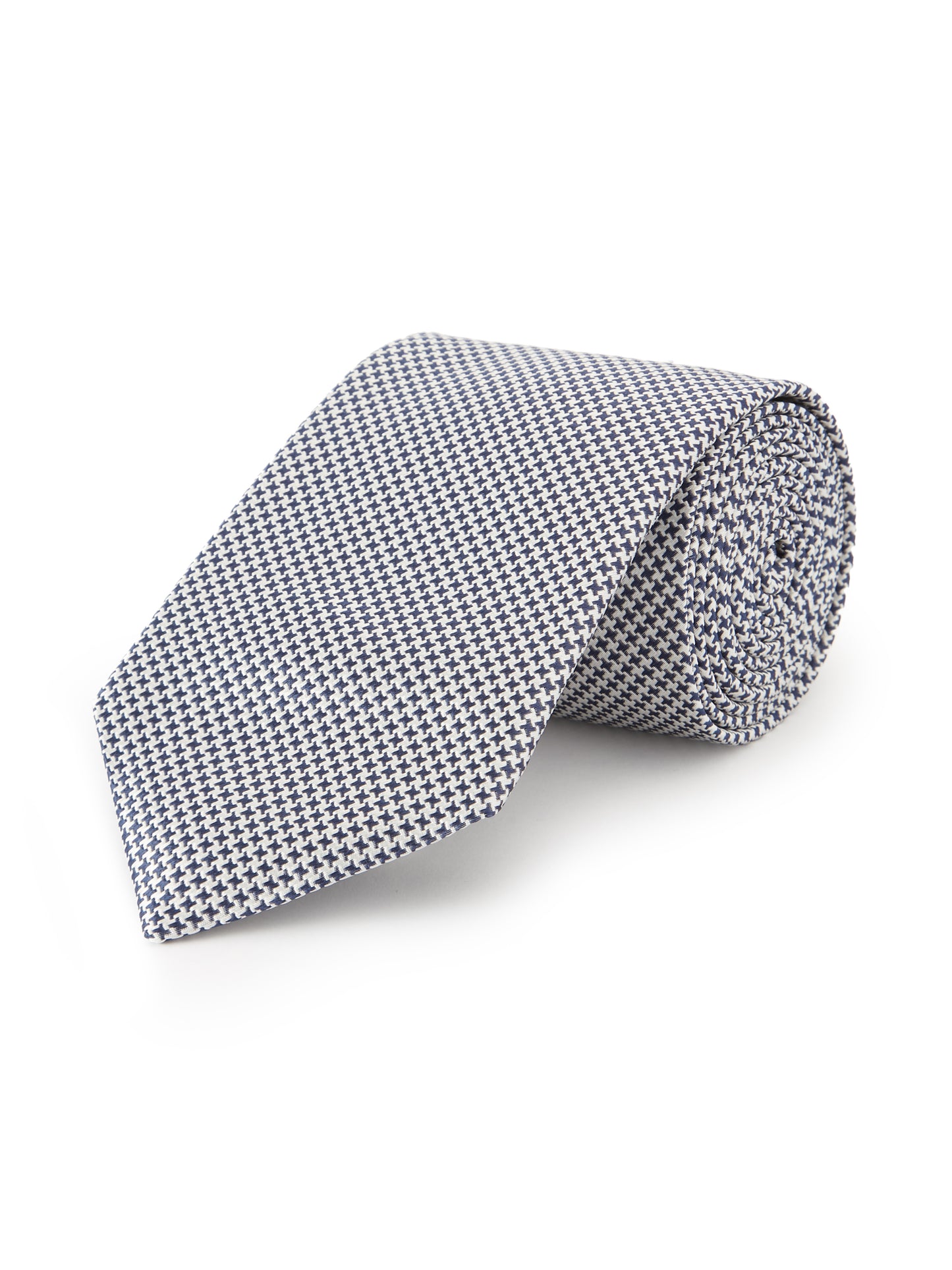 Houndstooth Tie - Navy