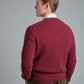 Lambswool Rib Stitch Crew Neck - Ruby Red