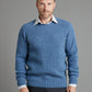 Lambswool Rib Stitch Crew Neck - Sapphire Blue