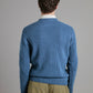 Lambswool Rib Stitch Crew Neck - Sapphire Blue