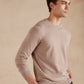 Lightweight Cotton Cashmere Crew Neck Jumper - Beech Brown