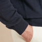 Lightweight Cotton Cashmere Crew Neck Jumper - Navy