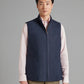 Linen Gilet with Zip - Navy