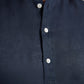 Linen Shirt Half Placket - Navy