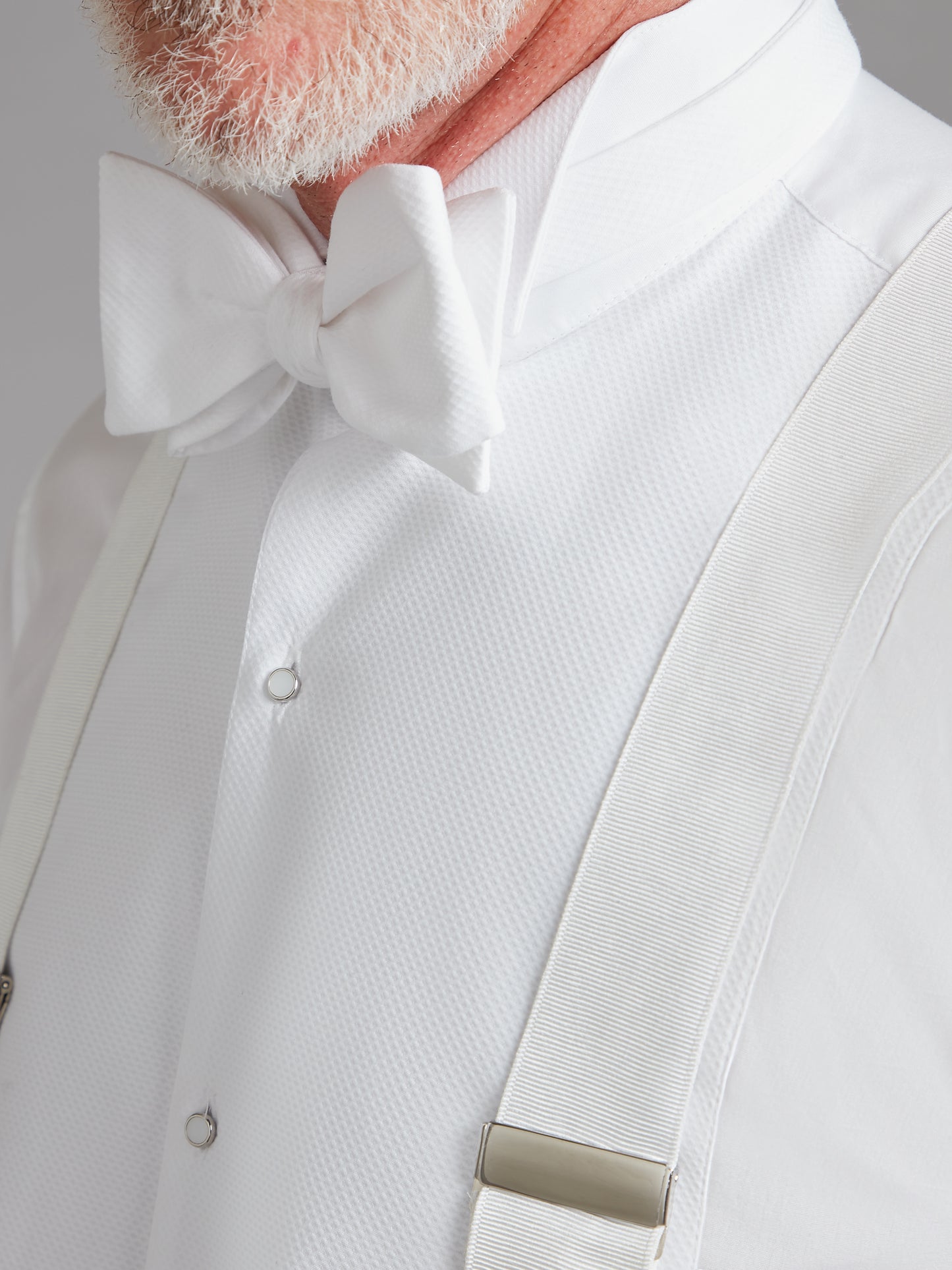 Marcella Dress Shirt, Wing Collar - White