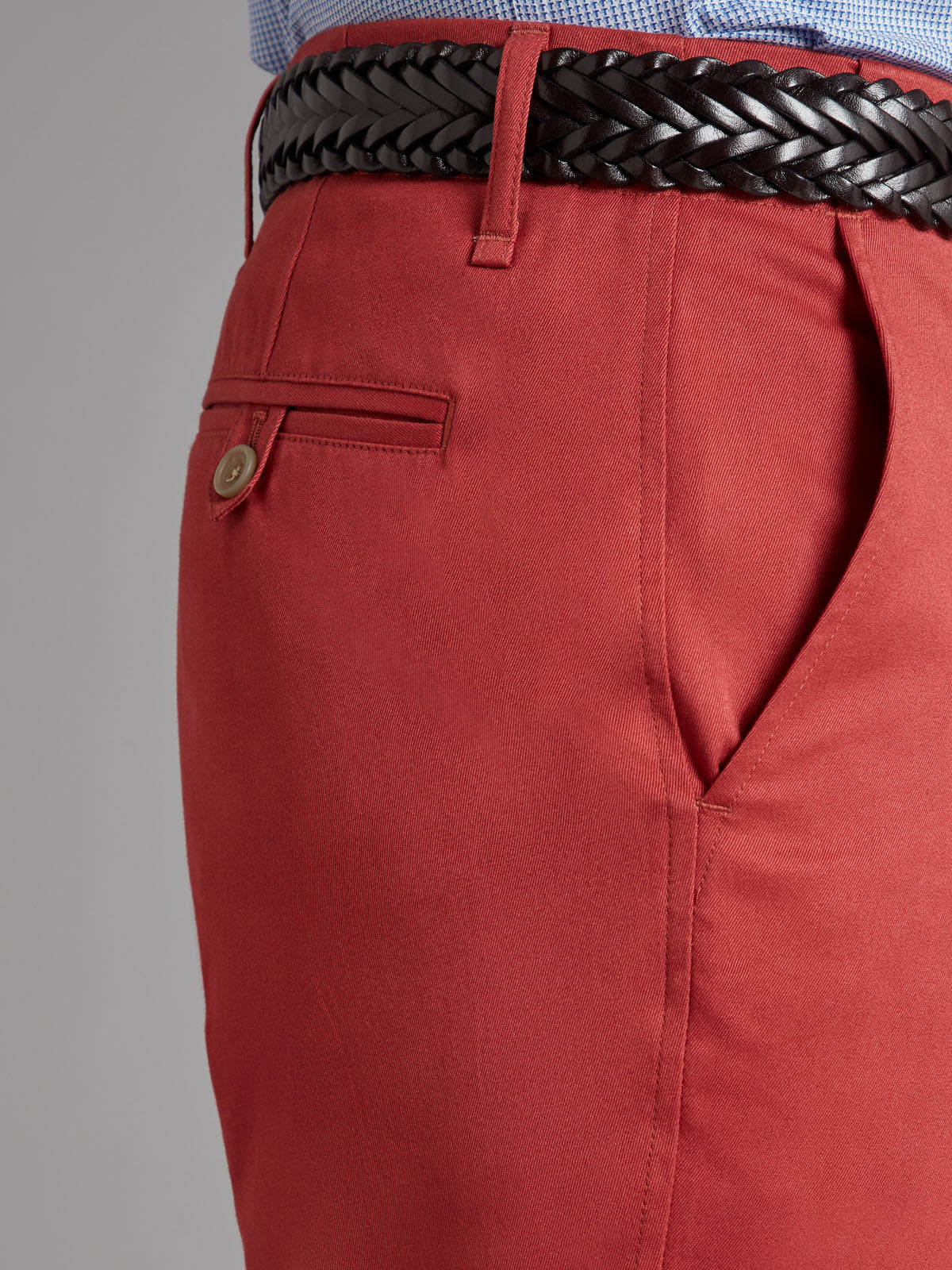 Brompton Chinos - Brick Red