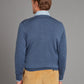 Merino V Neck Sweater - Denim