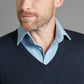 Merino V Neck Sweater - Dark Navy