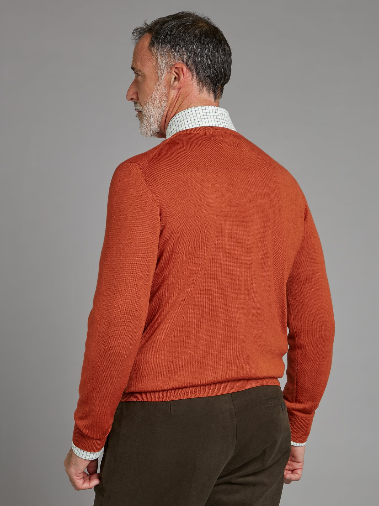 Merino Crew Neck Jumper - Rust