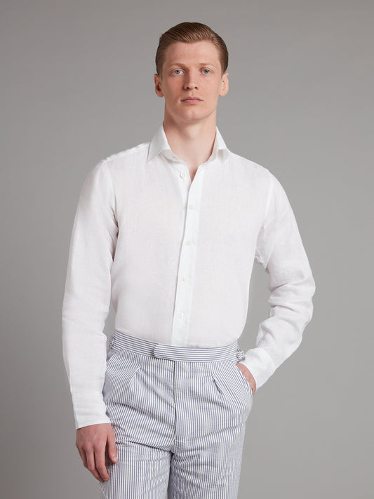 Organic Linen shirt - Crisp White