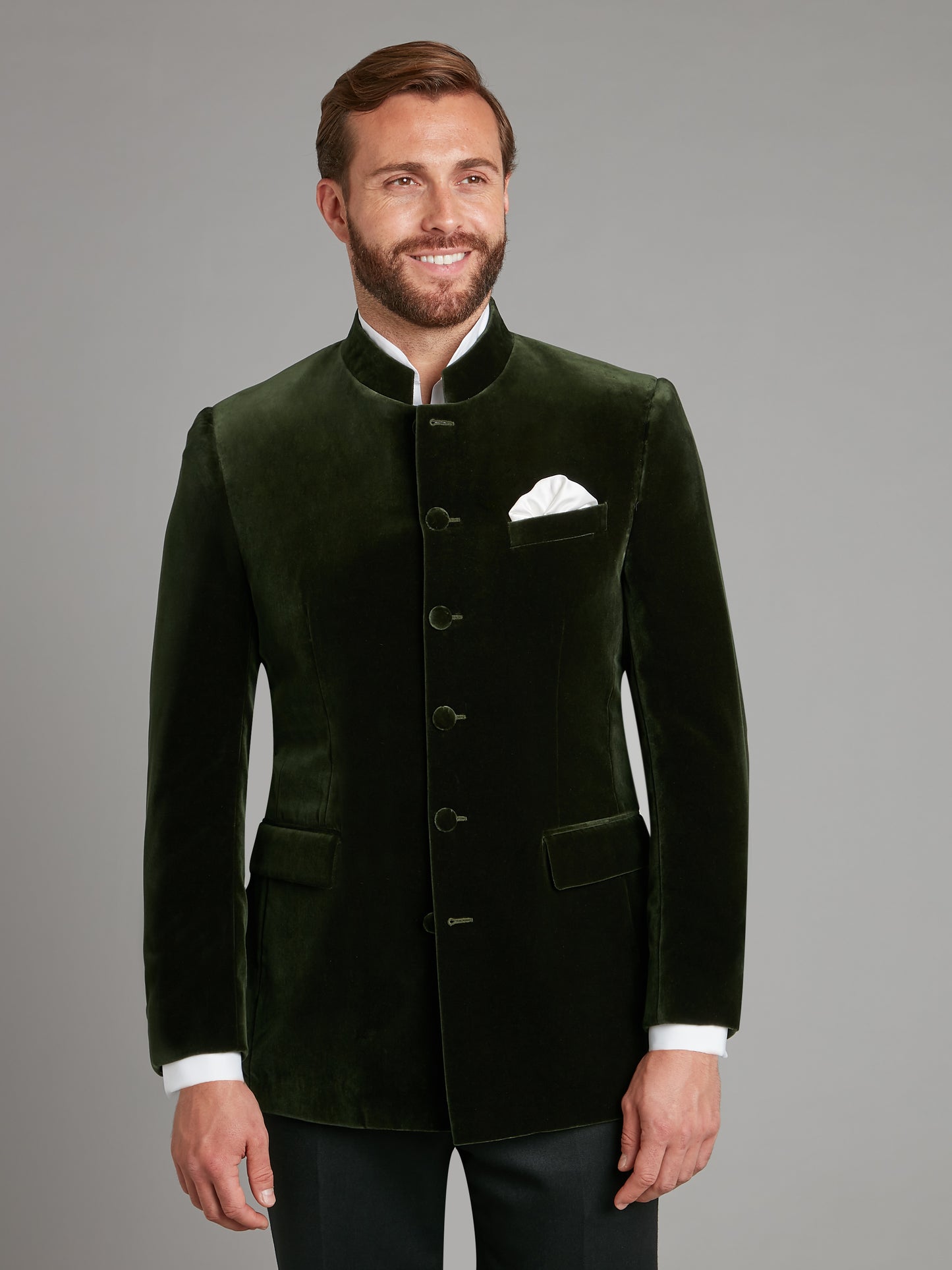 Ormonde Smoking Jacket - Green Velvet