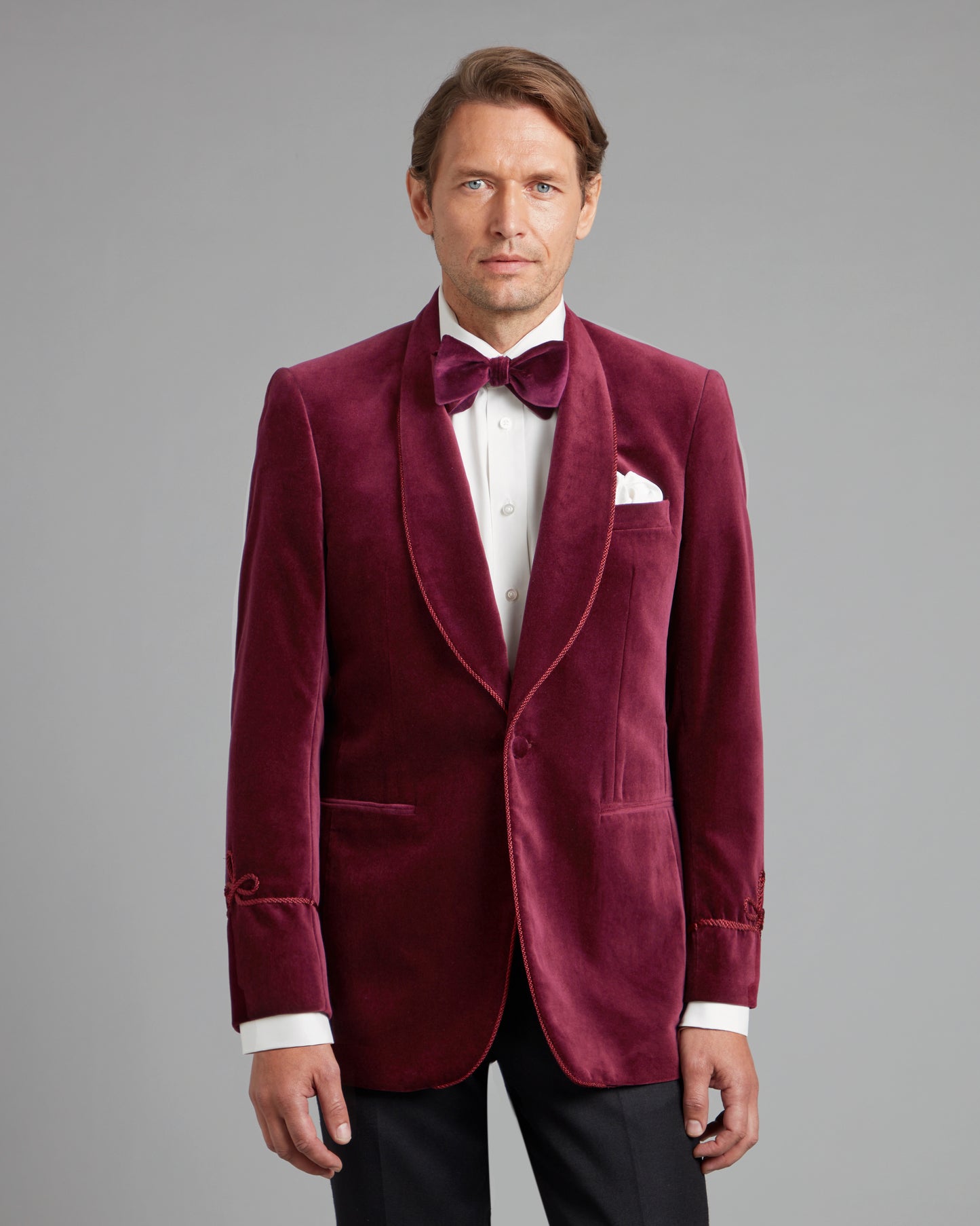 Pembroke Smoking Jacket - Burgundy Velvet