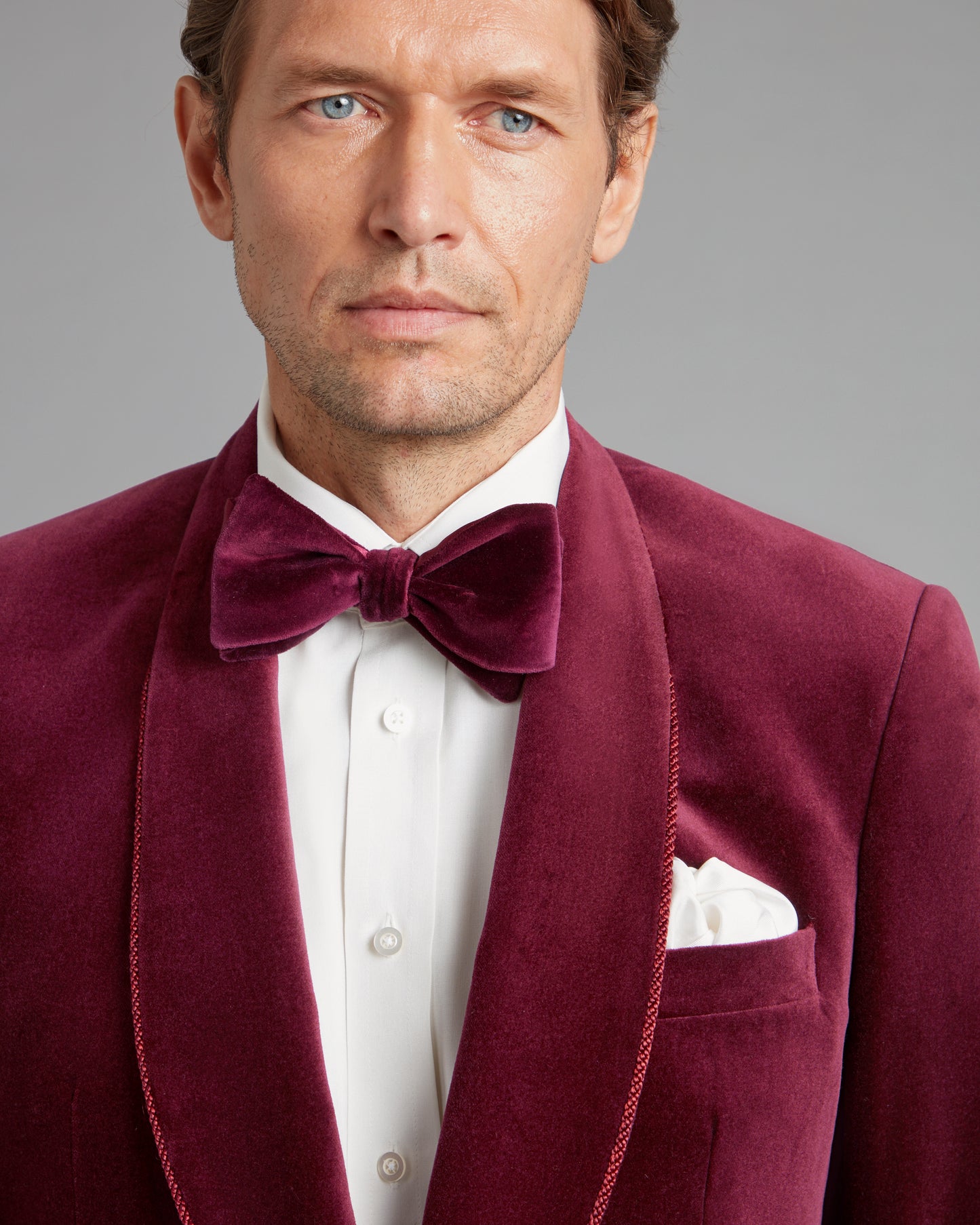 Pembroke Smoking Jacket - Burgundy Velvet