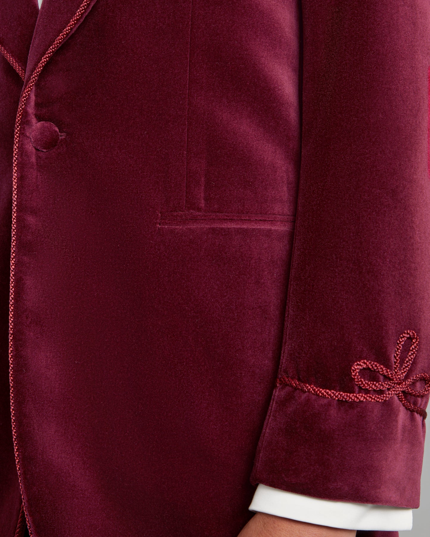 Pembroke Smoking Jacket - Burgundy Velvet