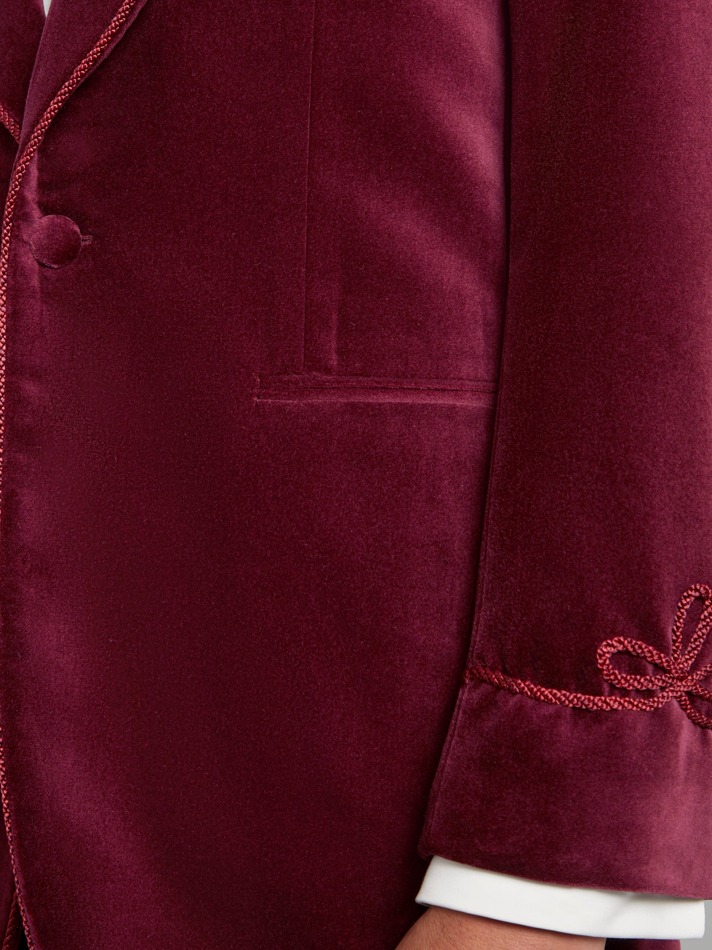 Pembroke Smoking Jacket - Burgundy Velvet