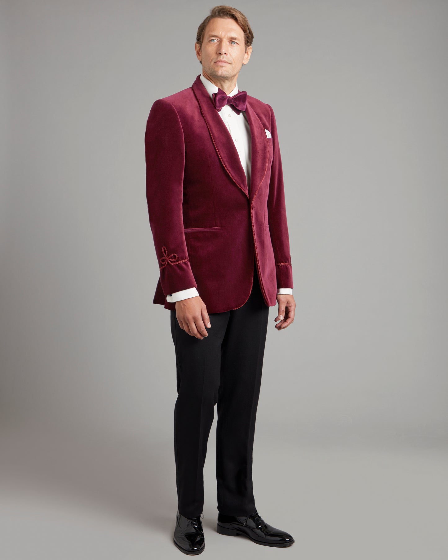 Pembroke Smoking Jacket - Burgundy Velvet