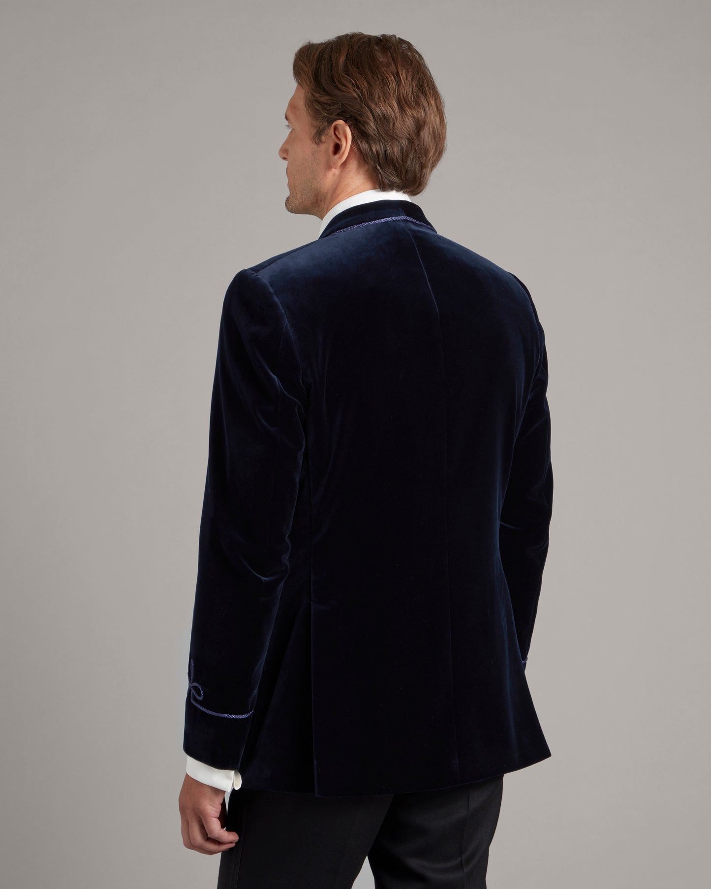 Pembroke Smoking Jacket - Navy Velvet