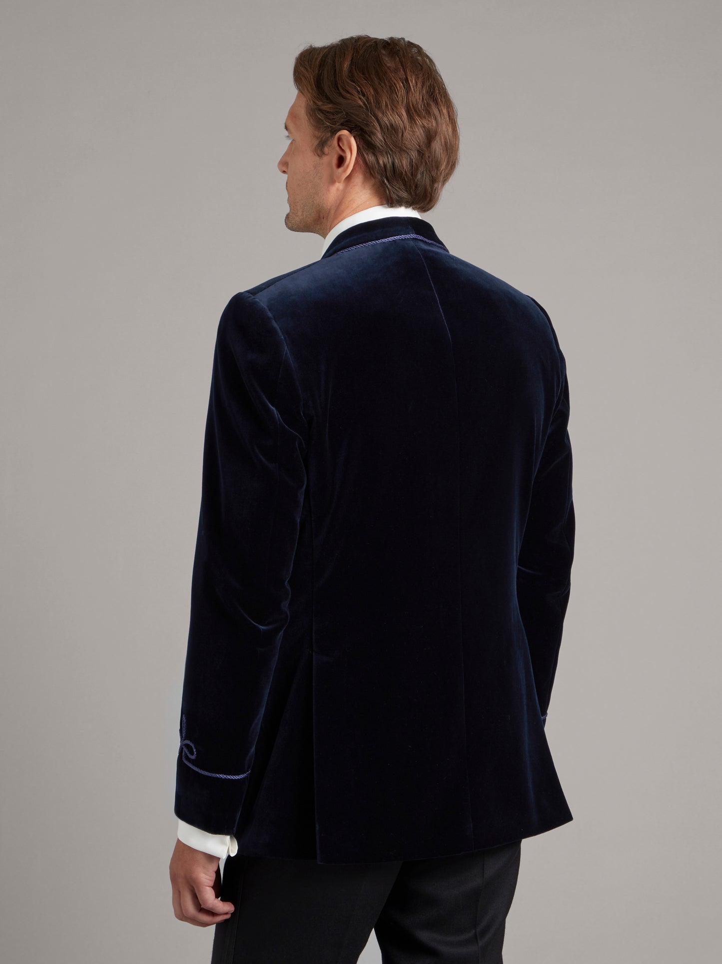 Pembroke Smoking Jacket - Navy Velvet