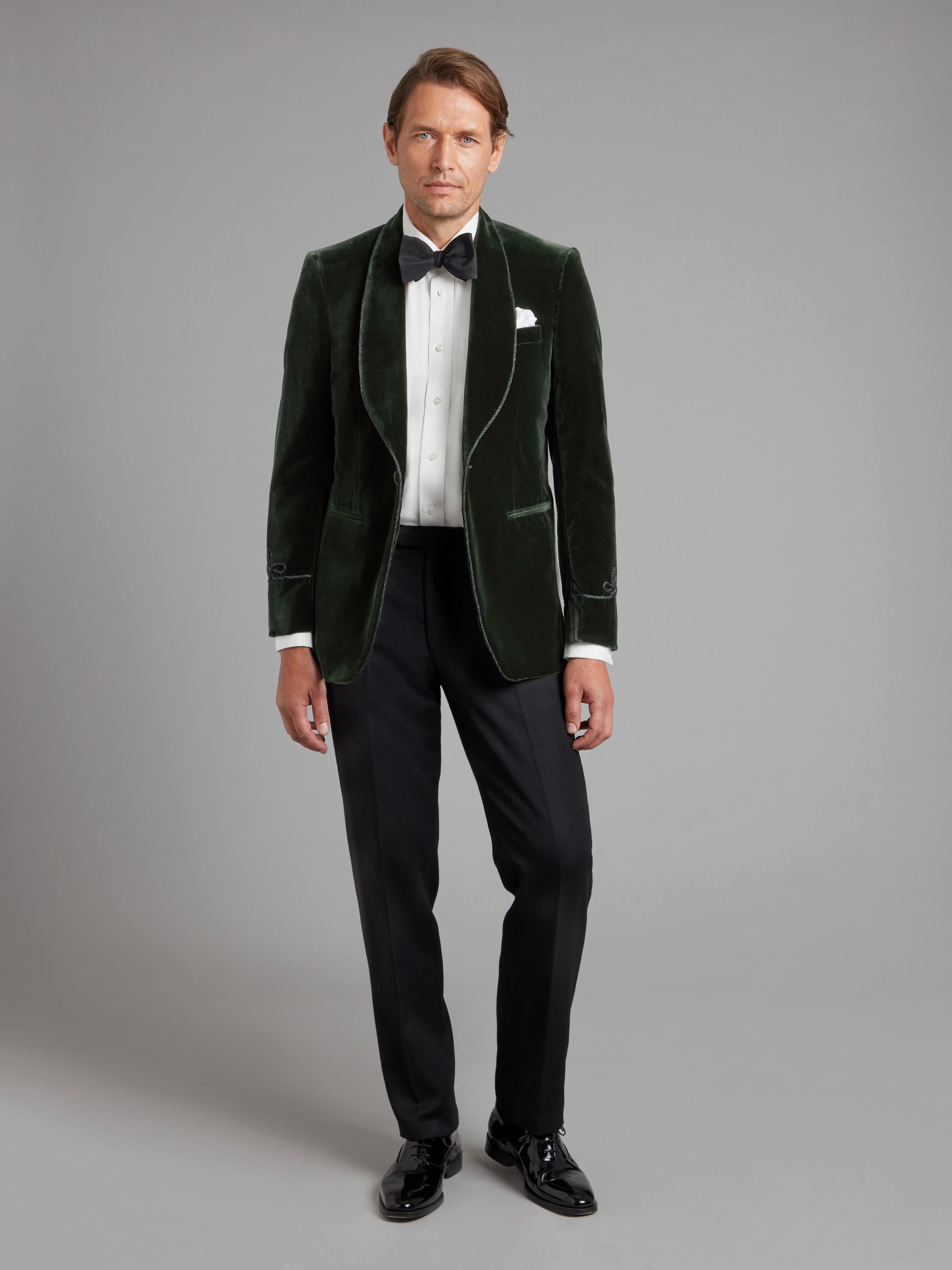 Green velvet smoking jacket hotsell