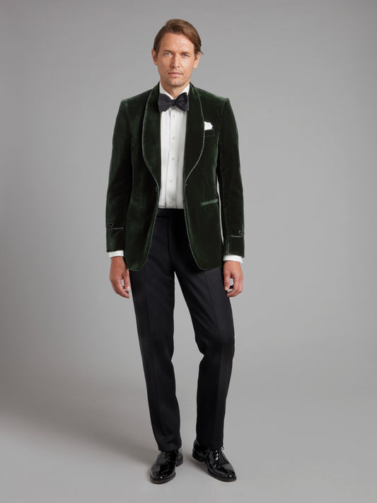 Pembroke Smoking Jacket - Green Velvet