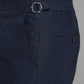 Pleated Shorts - Navy Linen