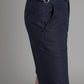 Pleated Shorts - Navy Linen