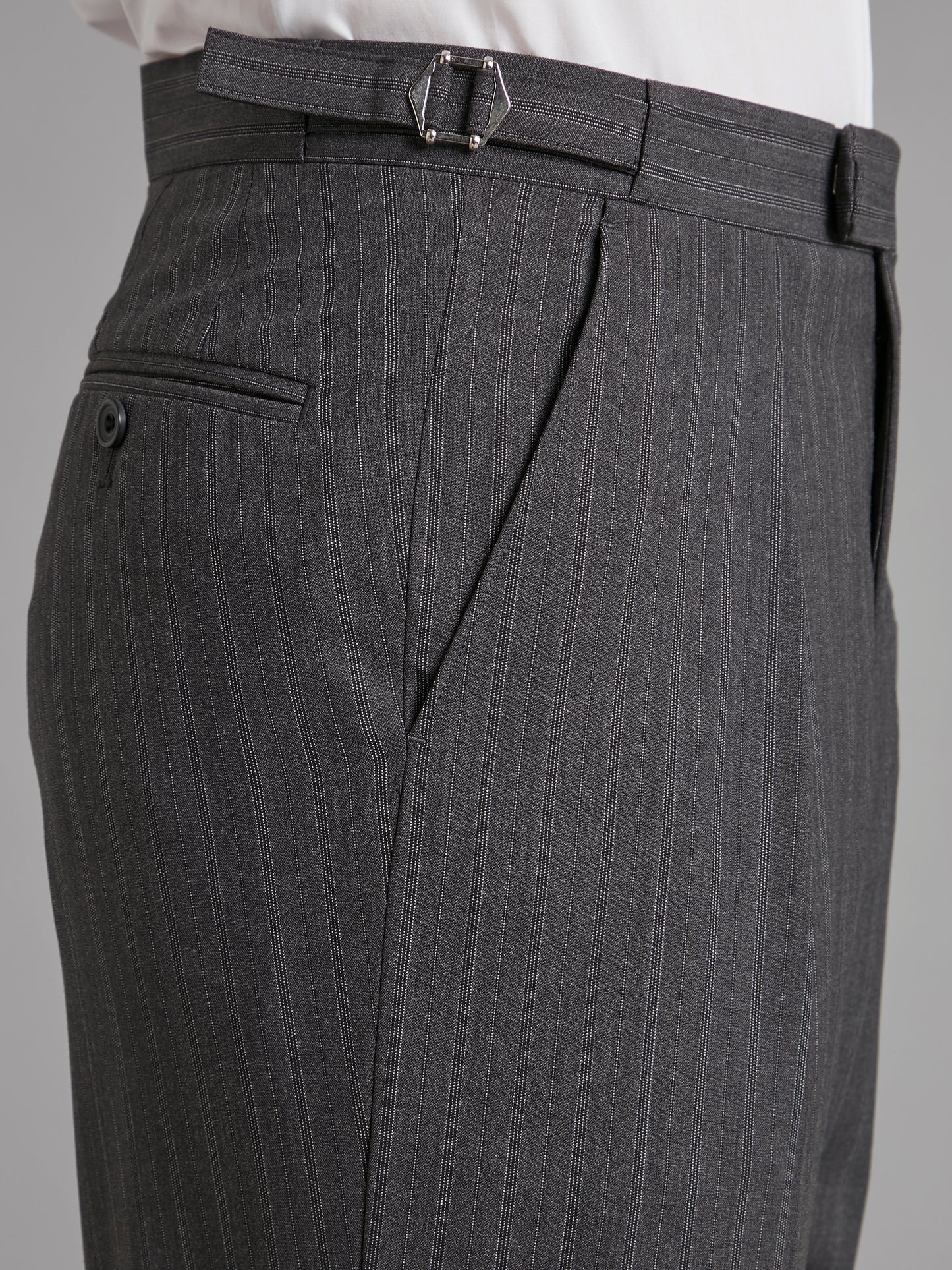 Pleated Luxury Morning Pants - Mid Grey