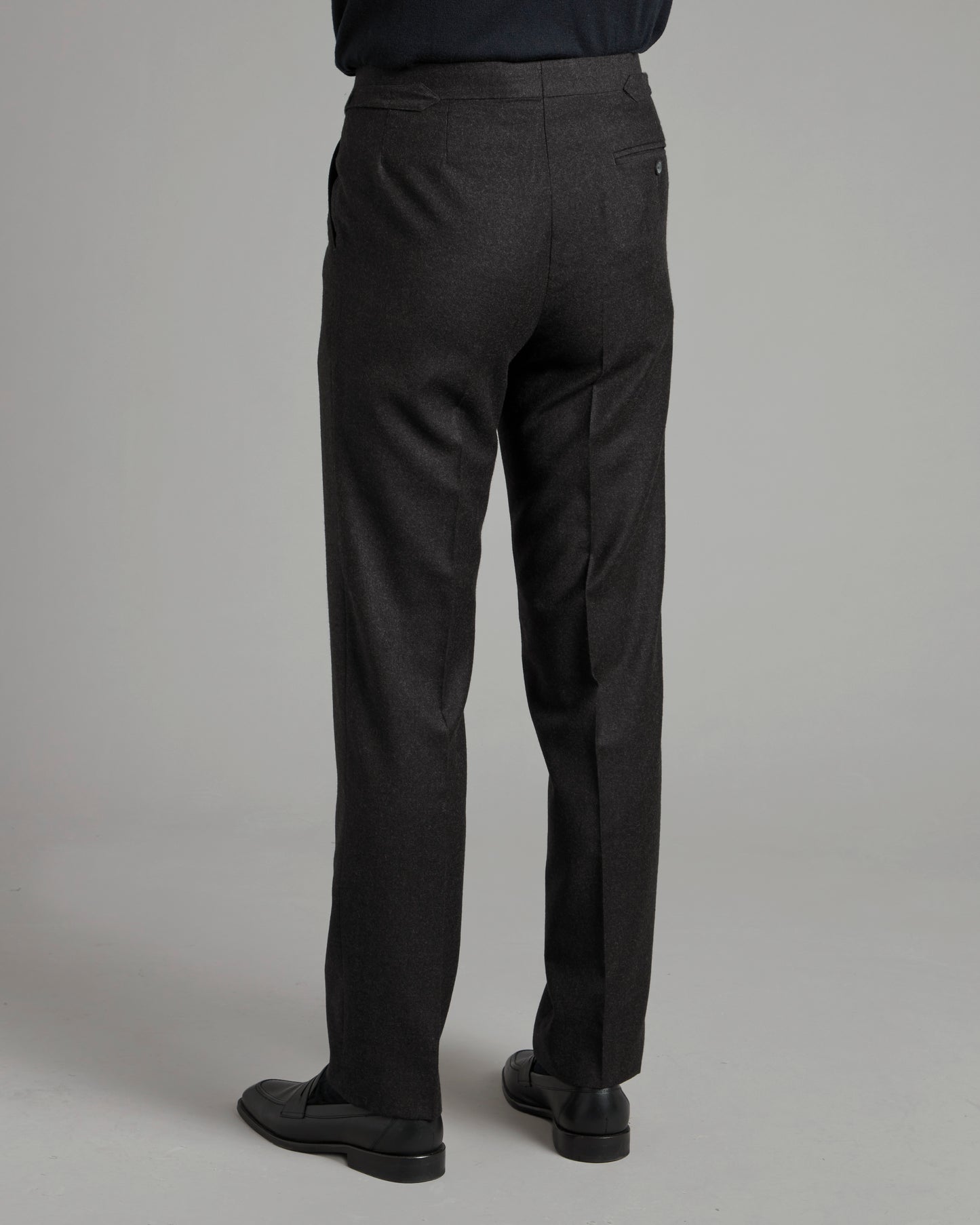 Pleated Suit Trousers - Navy Flannel