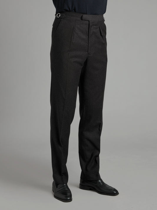 Pleated Trousers - Grey Flannel