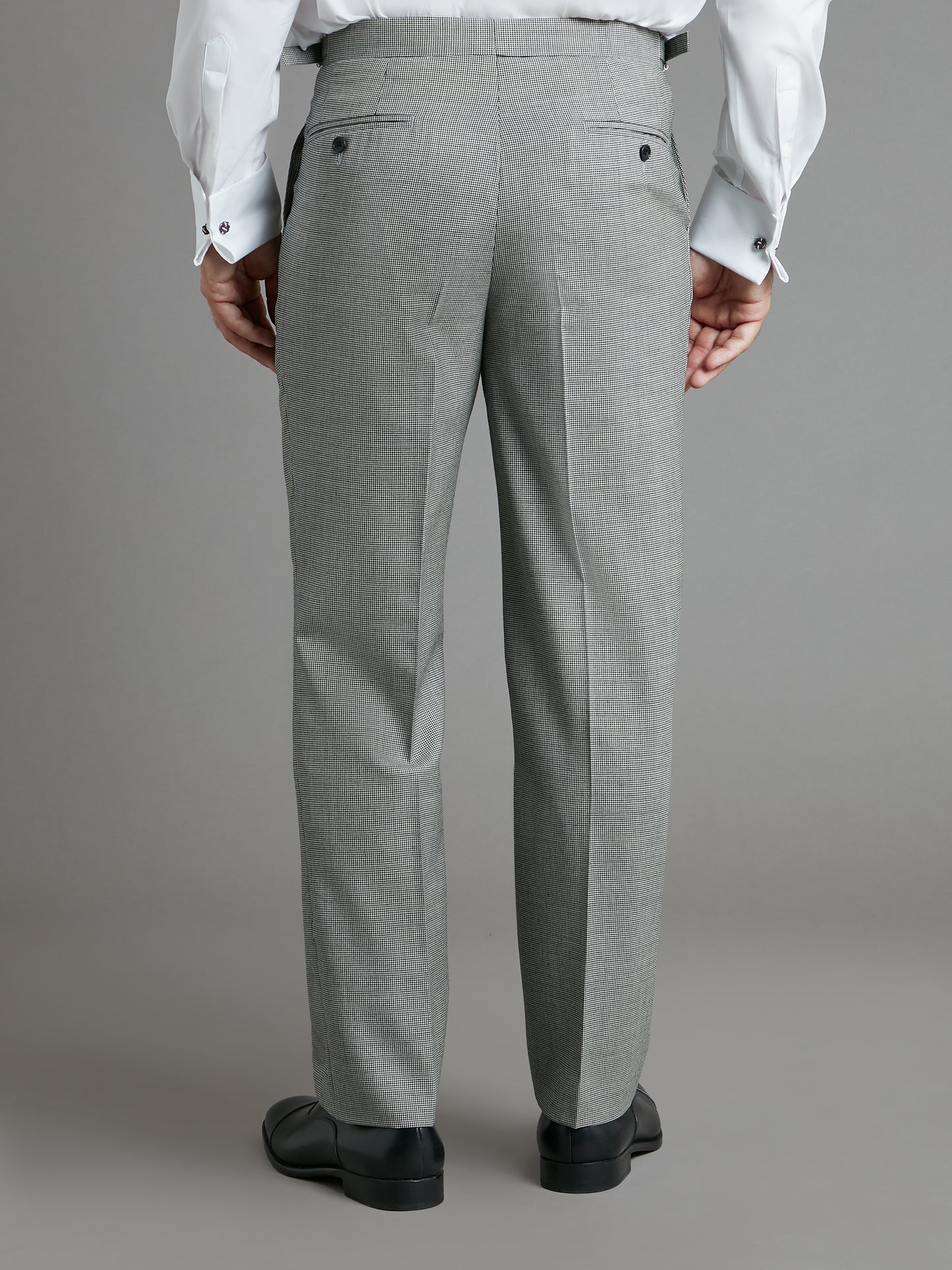 Pleated Morning Trousers - Houndstooth