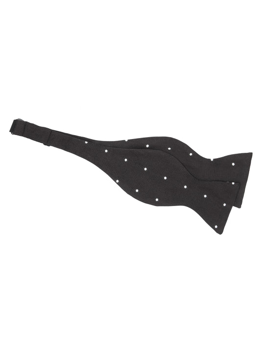 Polka Dot Bow Tie, Self Tie - Black