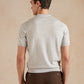 Polo Shirt with Pointelle Detail - Light Grey