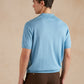 Polo Shirt with Pointelle Detail - Maya Blue