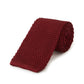 Pure Silk Knitted Tie - Burgundy