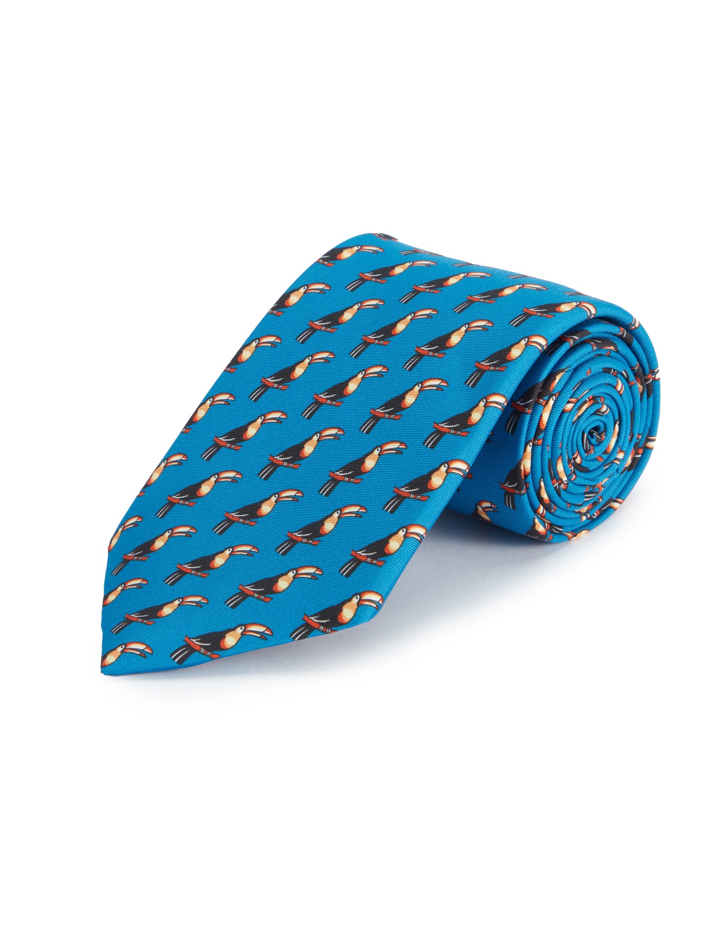 Pure Silk Toucan Tie - Blue