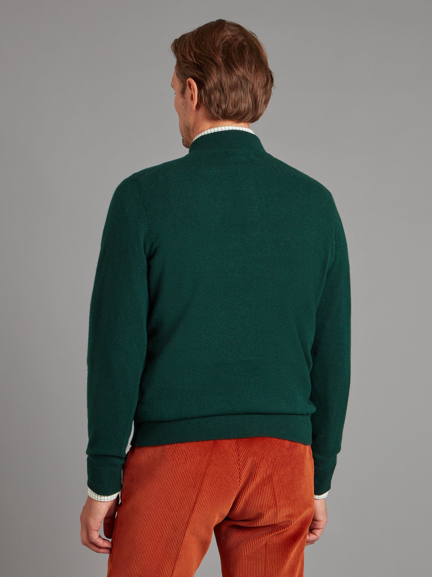 Cairns Quarter-Zip Jumper - Tartan Green