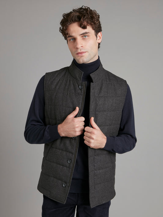 Quilted Gilet - Dark Grey