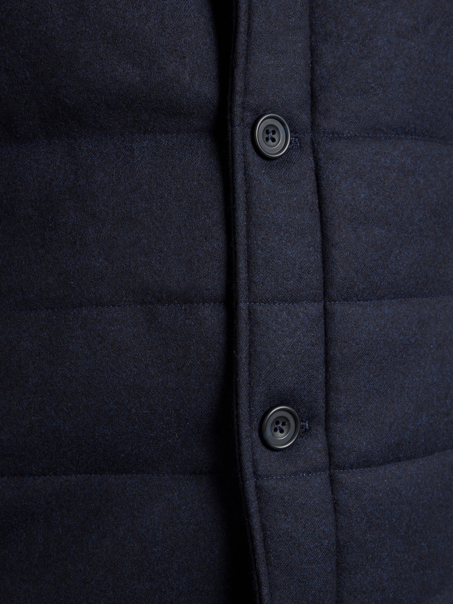 Quilted Gilet Wool - Navy