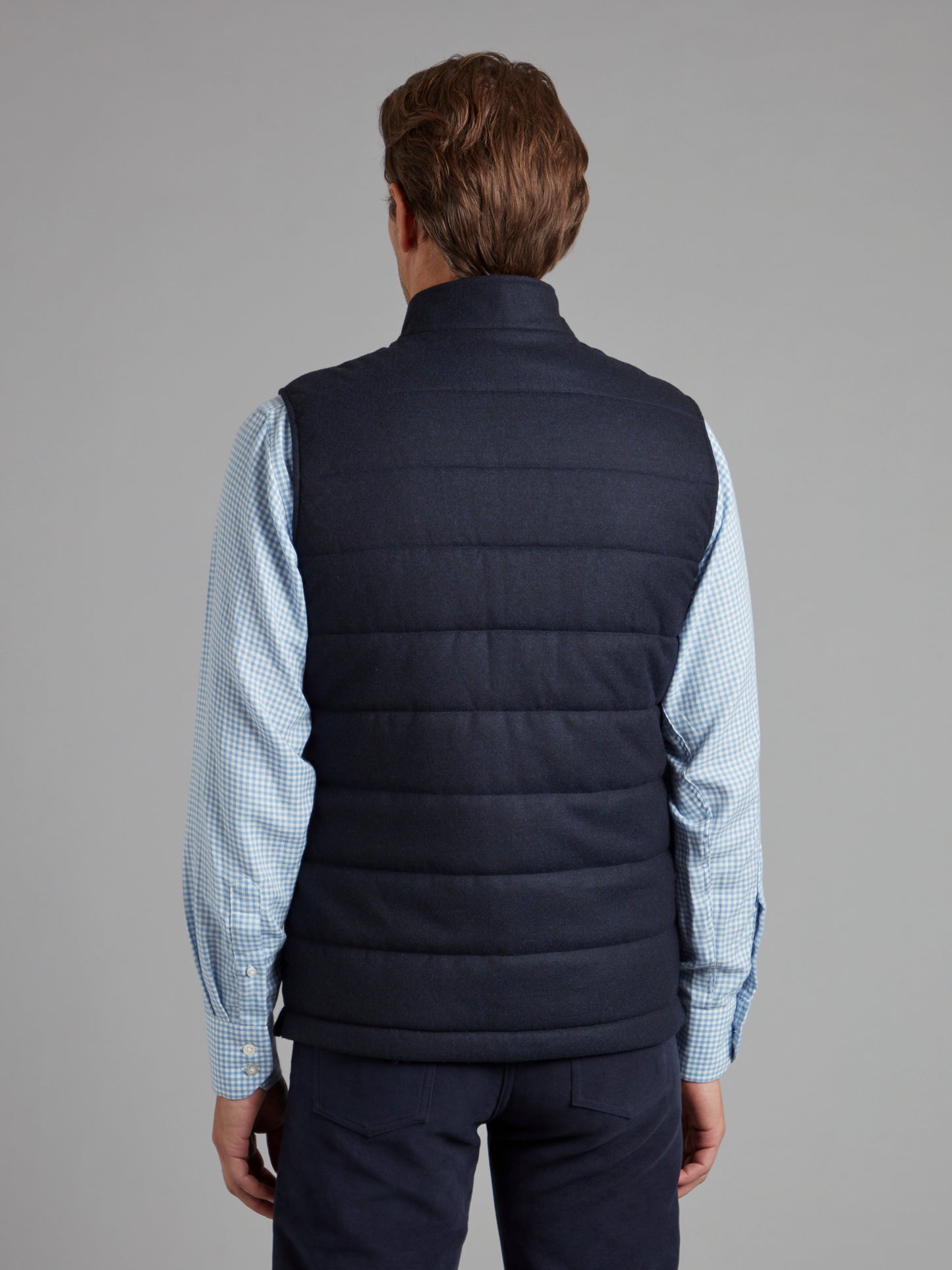 Quilted Gilet Wool - Navy