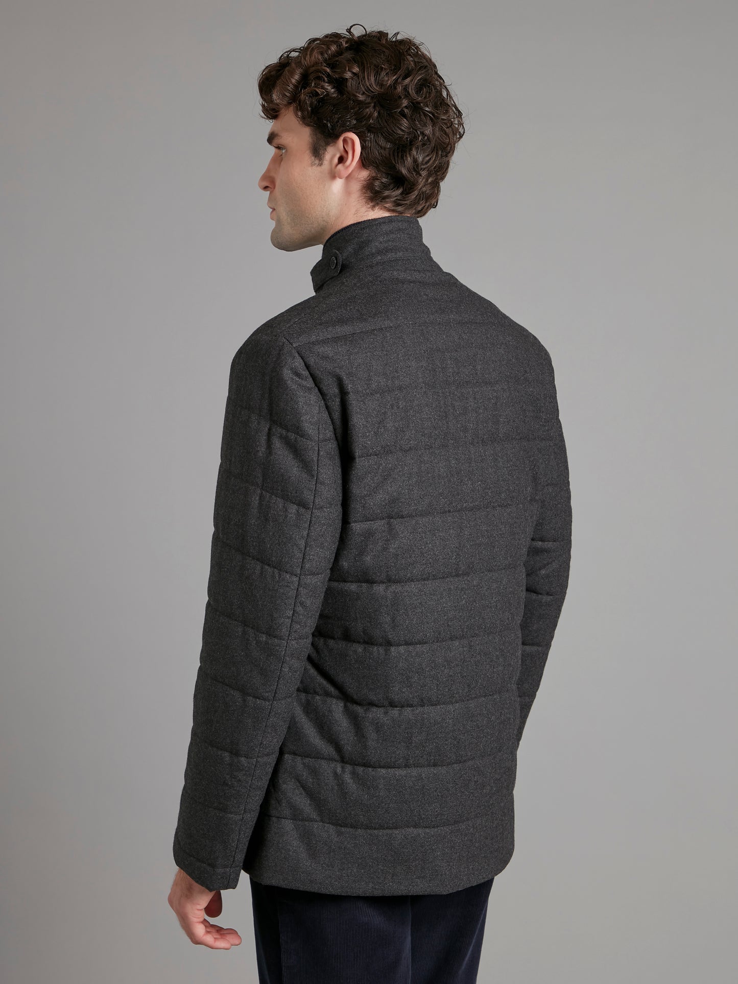 Quilted Jacket Wool - Dark Grey