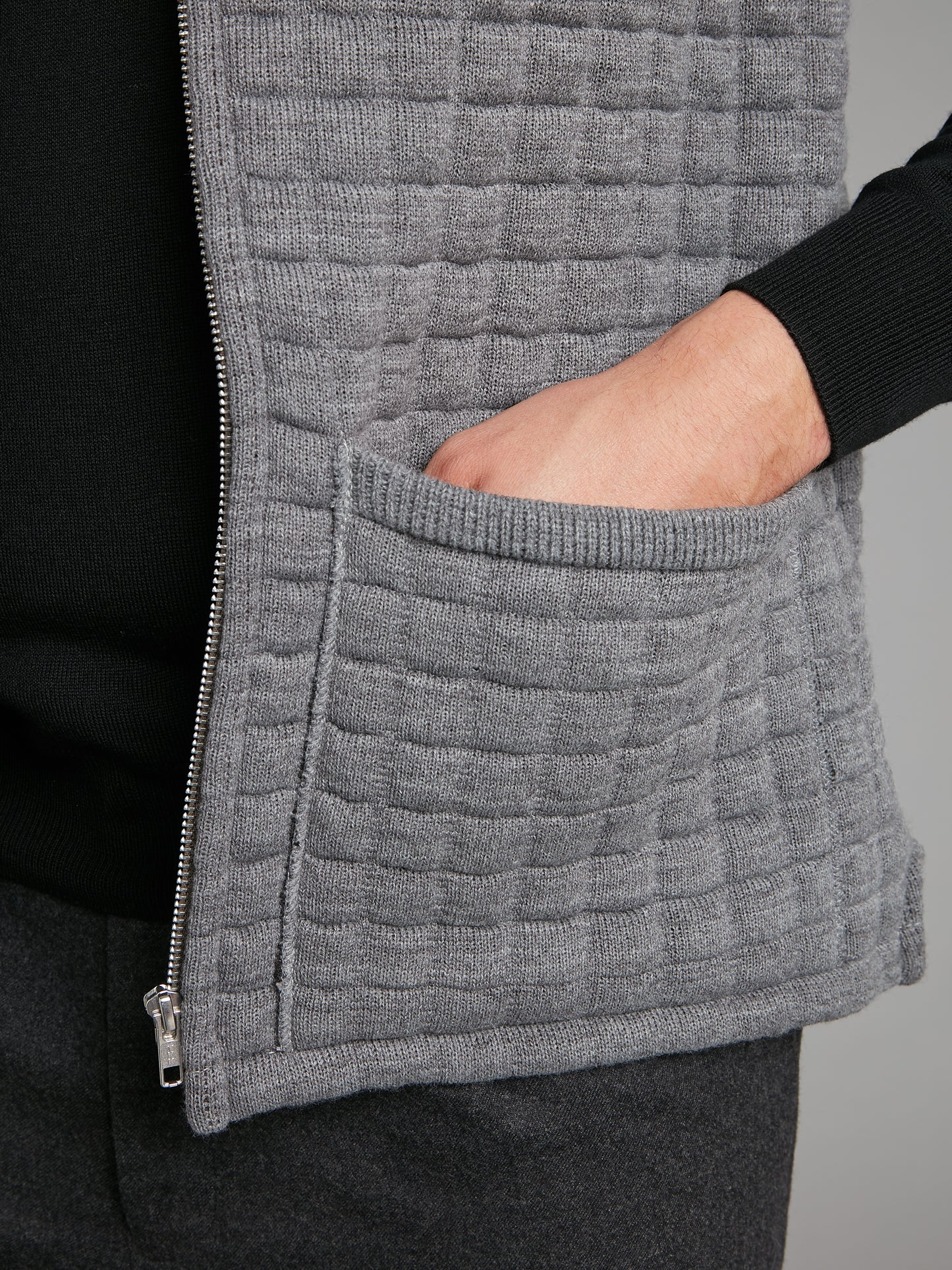 Quilted Thermatex Gilet - Grey