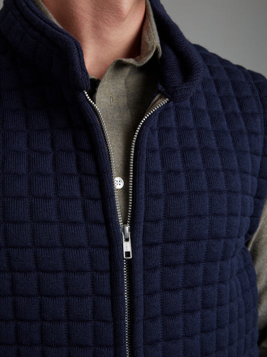 Quilted Thermatex Gilet - Navy