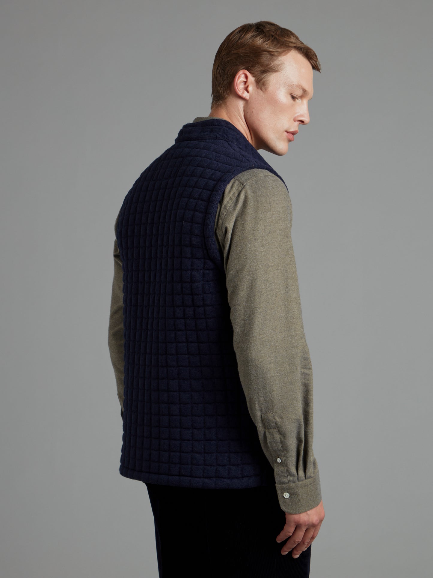 Quilted Thermatex Vest - Navy