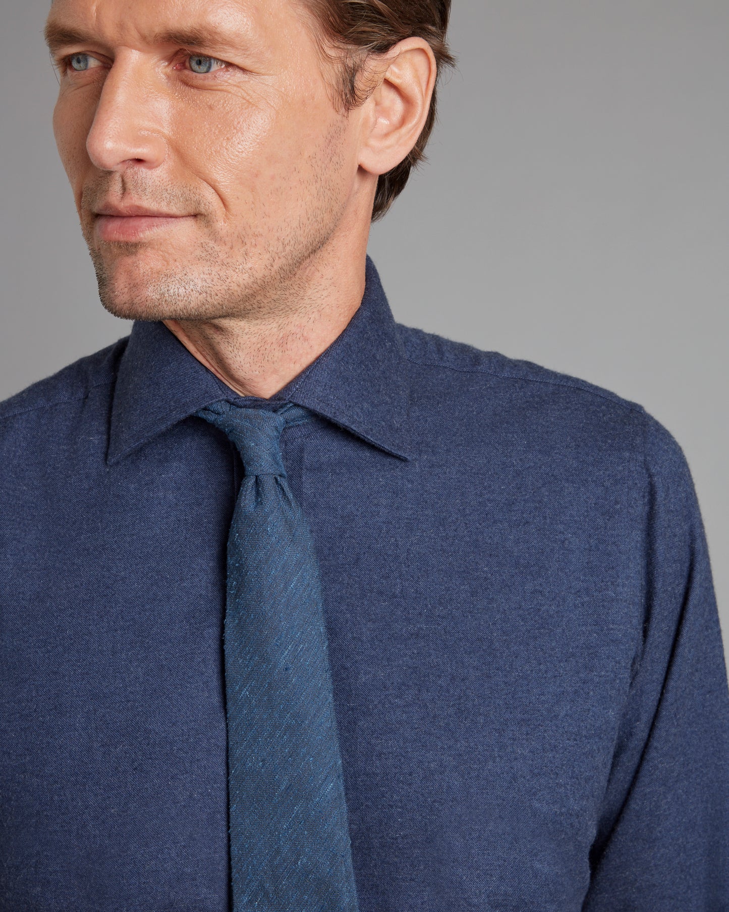 Regular Fit shirt - Cashmere Blend Navy