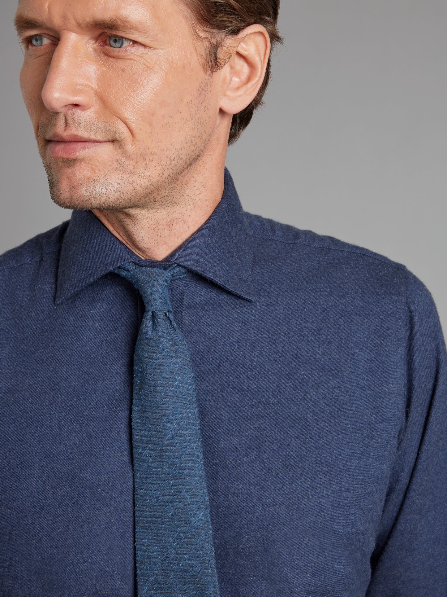 Cashmere Blend Shirt - Navy