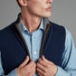 Reversible Cashmere Vest - Navy & Gunmetal