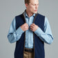 Reversible Cashmere Vest - Navy & Gunmetal