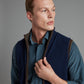 Reversible Cashmere Vest - Navy & Moss